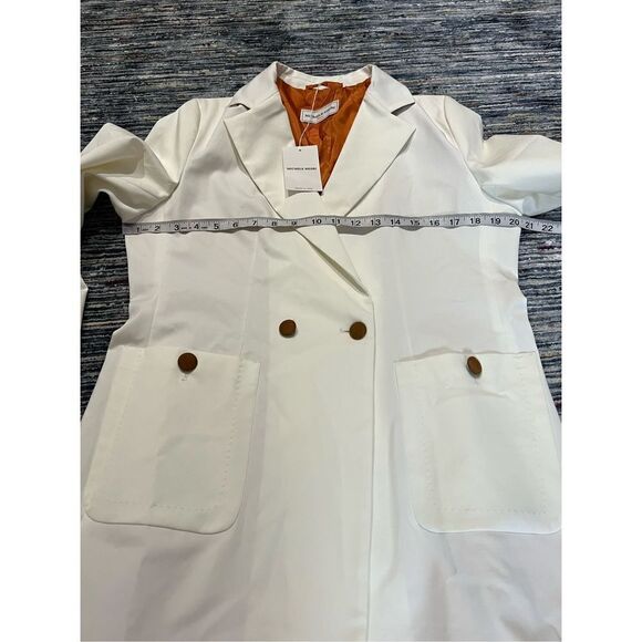 Michele Negri NWT double breasted blazer jacket suede buttons euro size 48 US L - Picture 6 of 14